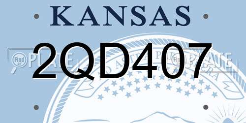 2QD407 Kansas License Plate