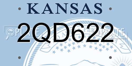 2QD622 Kansas License Plate