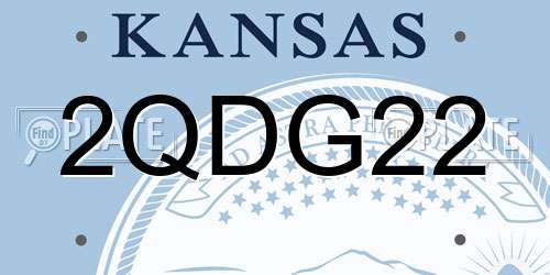 2QDG22 Kansas License Plate