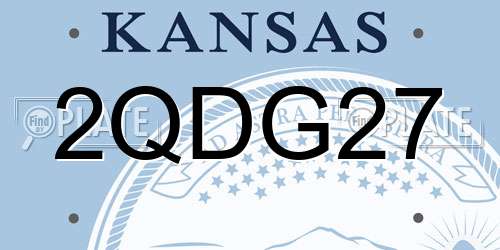 2QDG27 Kansas License Plate