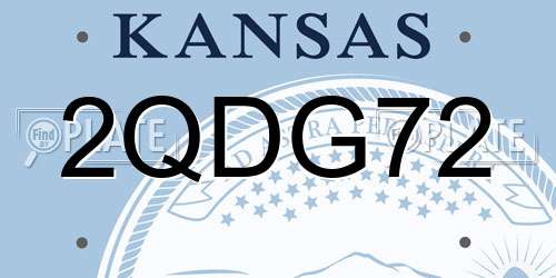 2QDG72 Kansas License Plate