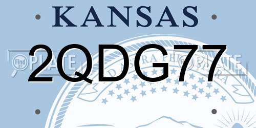 2QDG77 Kansas License Plate