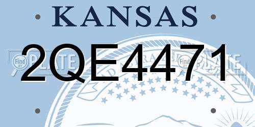 2QE4471 Kansas License Plate