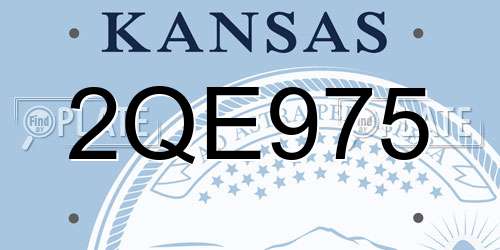 2QE975 Kansas License Plate