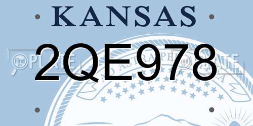 2QE978 Kansas License Plate