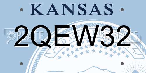 2QEW32 Kansas License Plate