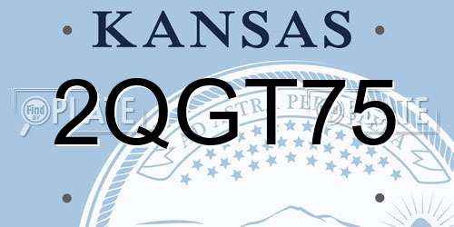 2QGT75 Kansas License Plate
