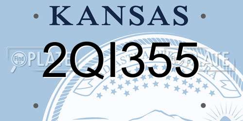 2QI355 Kansas License Plate