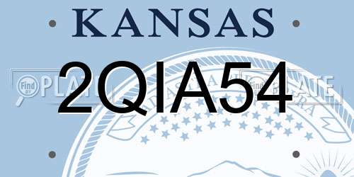 2QIA54 Kansas License Plate