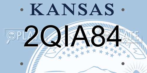 2QIA84 Kansas License Plate
