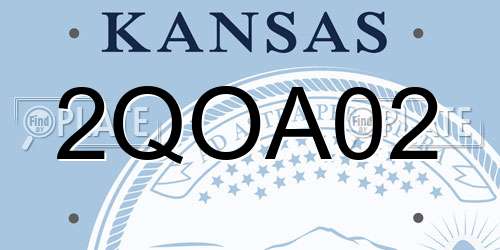 2QOA02 Kansas License Plate