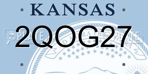 2QOG27 Kansas License Plate