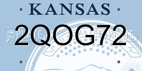2QOG72 Kansas License Plate