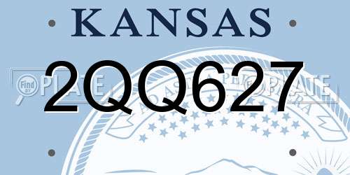 2QQ627 Kansas License Plate
