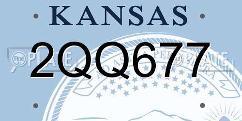 2QQ677 Kansas License Plate