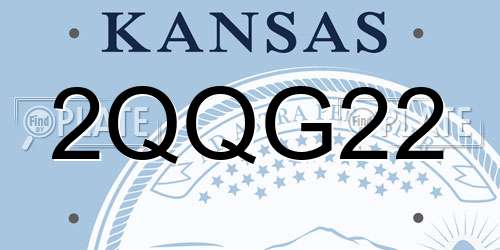 2QQG22 Kansas License Plate