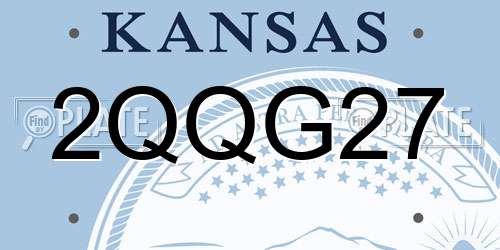 2QQG27 Kansas License Plate