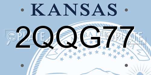 2QQG77 Kansas License Plate