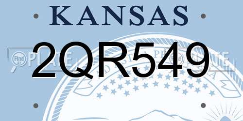 2QR549 Kansas License Plate