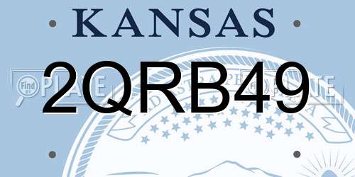 2QRB49 Kansas License Plate