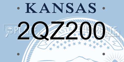 2QZ200 Kansas License Plate