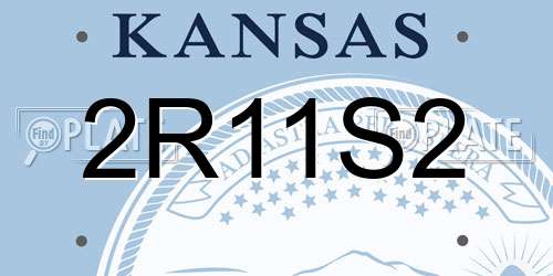 2R11S2 Kansas License Plate