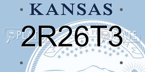2R26T3 Kansas License Plate