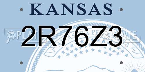 2R76Z3 Kansas License Plate