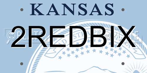2REDBIX Kansas License Plate