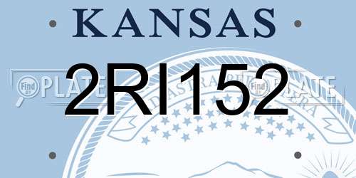 2RI152 Kansas License Plate