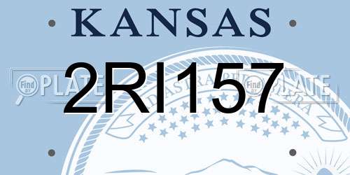 2RI157 Kansas License Plate