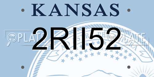2RII52 Kansas License Plate