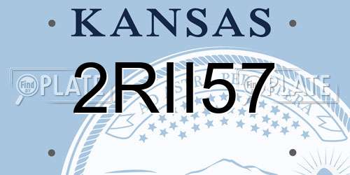 2RII57 Kansas License Plate