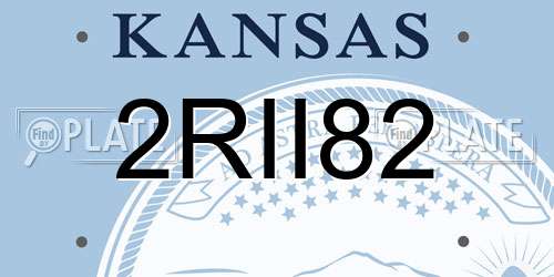 2RII82 Kansas License Plate