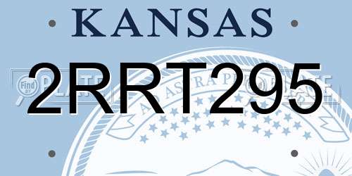 2RRT295 Kansas License Plate