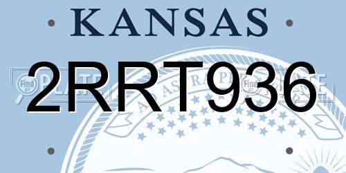 2RRT936 Kansas License Plate