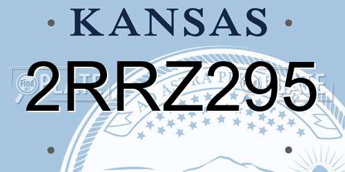 2RRZ295 Kansas License Plate