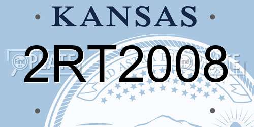 2RT2008 Kansas License Plate
