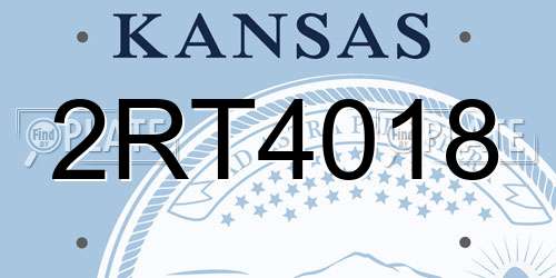 2RT4018 Kansas License Plate
