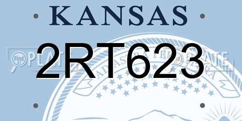2RT623 Kansas License Plate
