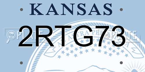 2RTG73 Kansas License Plate