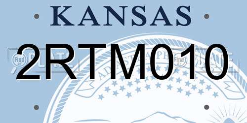 2RTM010 Kansas License Plate