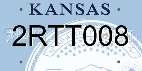 2RTT008 Kansas License Plate