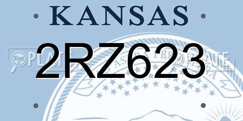 2RZ623 Kansas License Plate