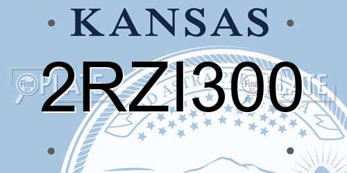 2RZI300 Kansas License Plate