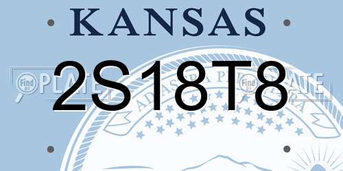2S18T8 Kansas License Plate