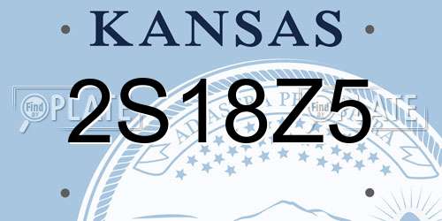 2S18Z5 Kansas License Plate