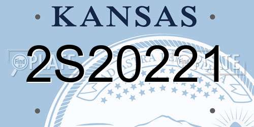 2S20221 Kansas License Plate