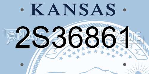 2S36861 Kansas License Plate