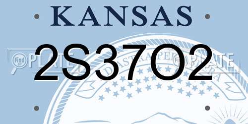 2S37O2 Kansas License Plate